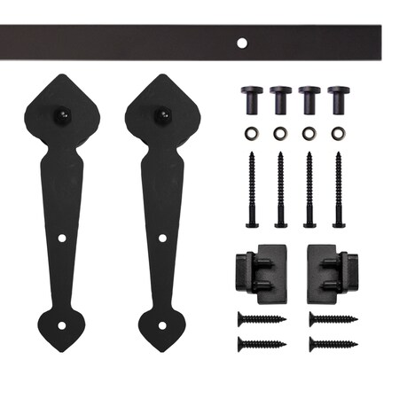 Quiet Glide Soft Close 60" Black Spade Mini Single Barn Door Hardware NT.1310.10.08-60-SC